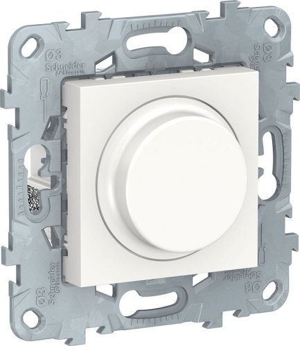 Светорегулятор поворотно-нажимной без рамки Schneider Electric Unica New 5-200Вт белый фото Светорегулятор поворотно-нажимной без рамки Schneider Electric Unica New 5-200Вт белый картинка